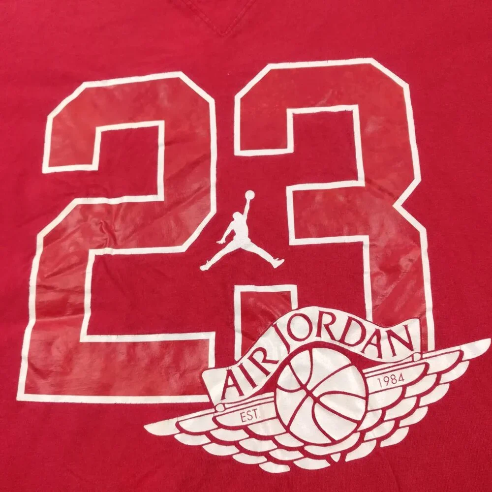 Vintage Nike Air Jordan Shirt 23 Jumpman Chicago Bulls Wing Logo Mens Medium Y2K